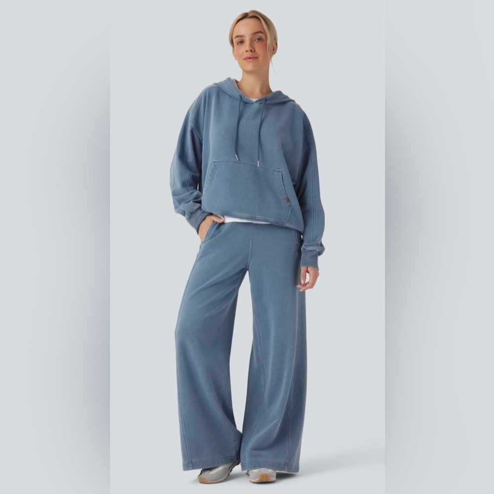 HALARA High-Waisted Drawstring Casual French Terry Baggy Pants - Picture 5 of 5